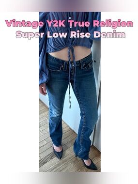 True Religion Vintage Y2K Johnny Low Rise Bootcut Jeans Size 30